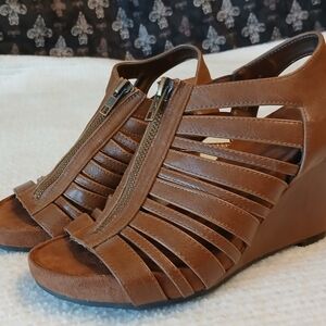 A2 by Aerosoles Brown Wedges
